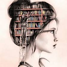girl reading drawing - Google Search