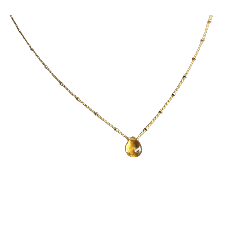 Dainty Citrine Necklace November Birthstone Delicate Necklace Layering Necklace Gemstone Necklace Everyday Necklace Citrine Jewelry