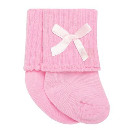 Kit com 3 meias Soquete para bebe Rosa - Puket no Bebefacil onde você encontra tudo em roupas e acessórios para bebe - bebefacil