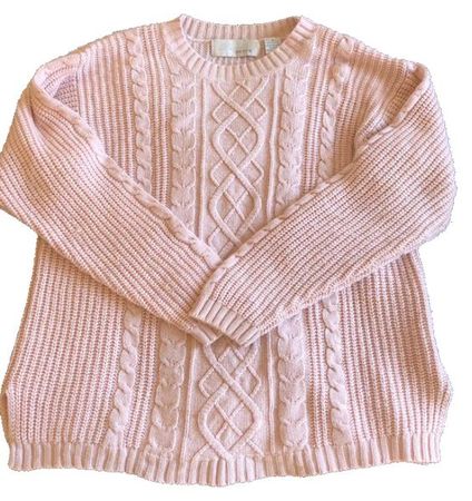light baby pink knit sweater