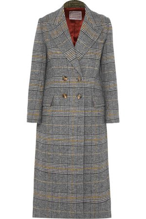 ALEXACHUNG- Checked tweed coat