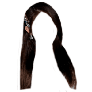 Dark Brown Hair PNG BLACK Clips/Pins