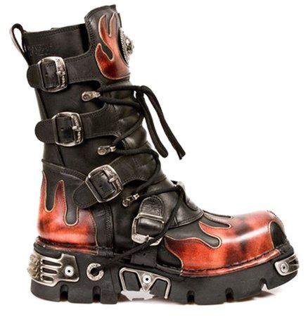 new rock flame boot