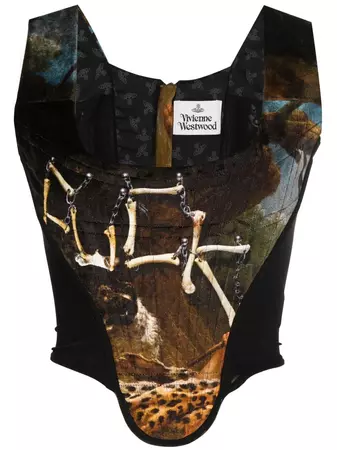 Vivienne Westwood graphic-print corset top