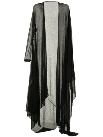 Yohji Yamamoto long asymmetric cardigan black FRT19074 - Farfetch