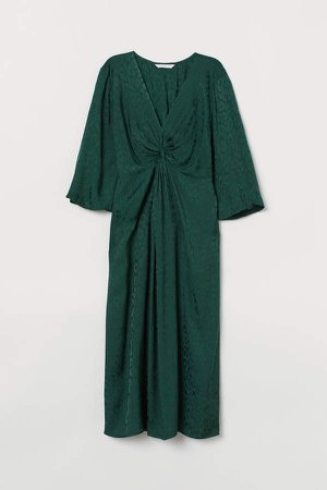 MAMA Jacquard-weave Dress - Green