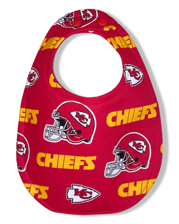 Kansas City Chiefs Baby Toddler Child Newborn Bib Adjustable Absorbent Three Layer NFL Football Sports Gameday $30