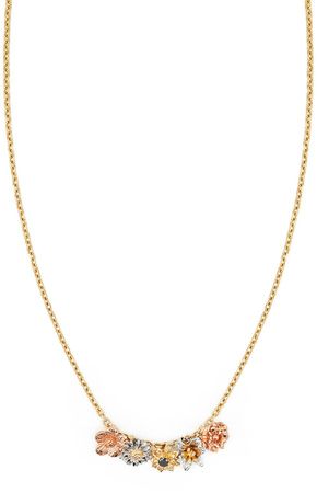 Bernard James Flora Charm 14K Gold Necklace