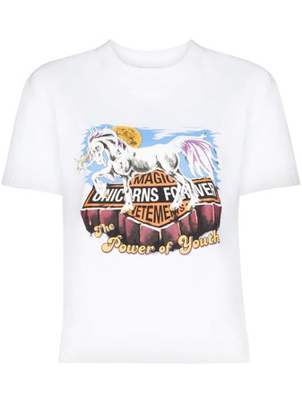 Vetements Unicorn-print short-sleeve T-shirt - Farfetch