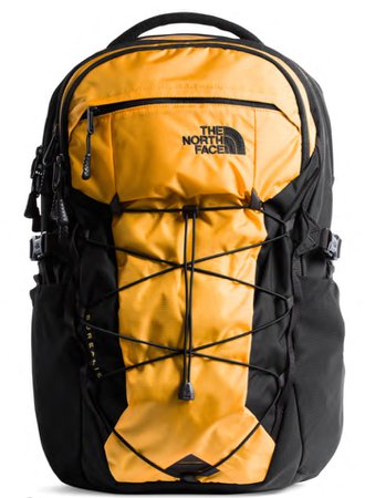 north face yellow backpack