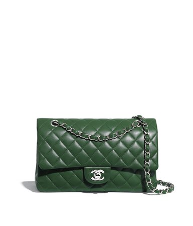 Classic Handbag, lambskin, green - CHANEL