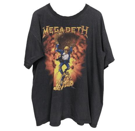 Megadeth 1990 World Tour Vintage Metal T-Shirt