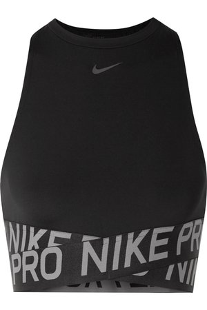 Nike | Pro Intertwist cropped cutout Dri-FIT and mesh tank | NET-A-PORTER.COM