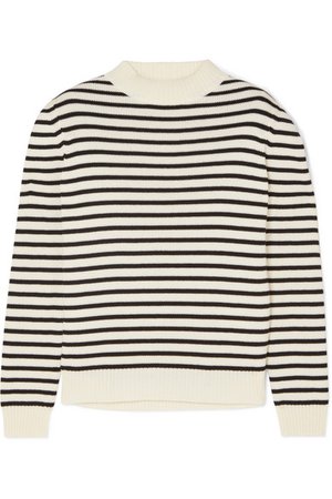 SAINT LAURENT | Striped cotton and wool-blend sweater | NET-A-PORTER.COM
