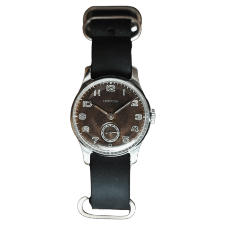 Very rare soviet watch POBEDA 1950 release. Vintage watch, watches for men, wedding gift, USSR watch, mens watch, leather strap