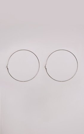 Silver Large Hoop Earrings. Accessories | PrettyLittleThing