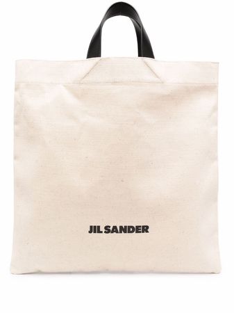 Jil Sander Logo Print Tote Bag - Farfetch
