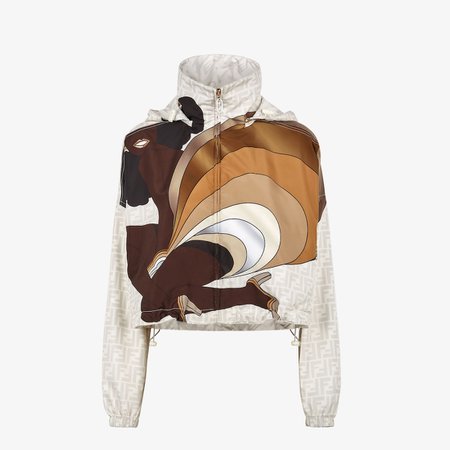 Windbreaker - Multicolour nylon jacket | Fendi