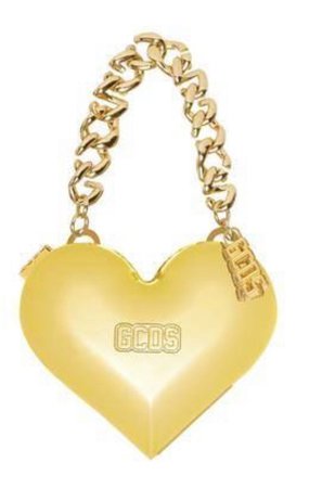 GCDS heart gold bag