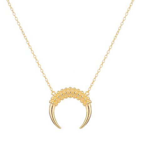 Gold plated silver loki necklace - Adamina