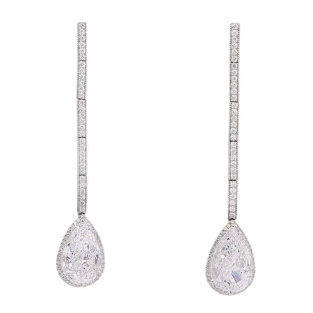 NALLY GIA Diamond Drop Earrings For Sale at 1stdibs