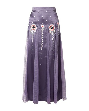 Temperley London Long Skirt in Purple - Lyst