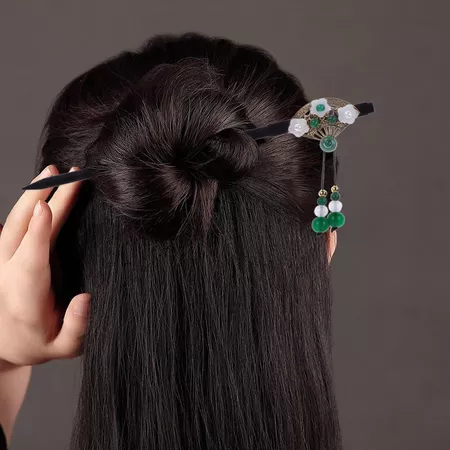 Antiquity Chinese Hanfu cheongsam Hair Stick Classical Flower Wood Hairpin Tassels Step Shake Handmade Hair Ornaments| | - AliExpress