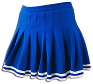 Gameday Bae Signature Royal Blue & White Sparkle Trim Pleated Cheer Sk