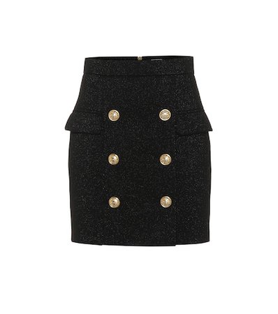 Wool-blend miniskirt