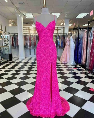preppy pink prom dress