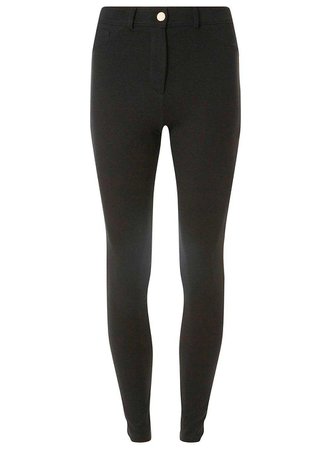 Black Pull-On Buttoned Treggings - View All Clothing - Clothing - Dorothy Perkins Europe