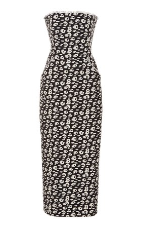 Cheetah-Print Jacquard Midi Dress by Brandon Maxwell | Moda Operandi