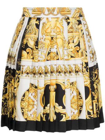 Versace Silk Barocco SS '92 Print Skirt - Farfetch