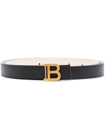 Balmain B Logo Leather Belt - Farfetch