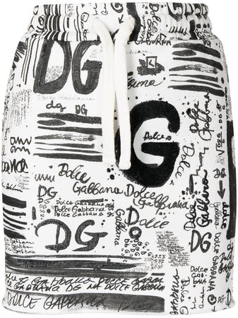Shop Dolce & Gabbana logo-print mini skirt with Express Delivery - FARFETCH