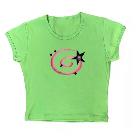 Y2K Aesthetic Star Cropped Tee | BOOGZEL CLOTHING – Boogzel Clothing