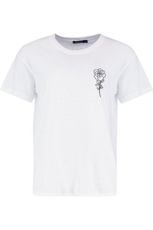 Rose Pocket Print T-Shirt | Boohoo