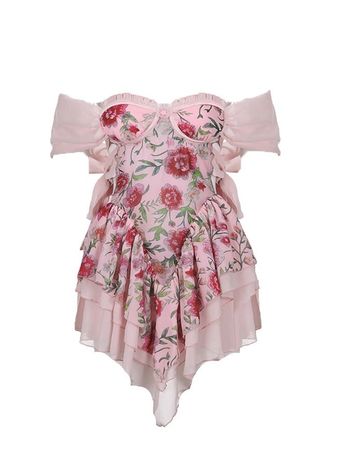 ✨Coquette Floral Chiffon Dress✨ 2022 - Shoptery