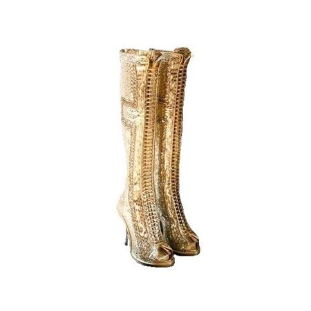 Givenchy knee high boots in gold