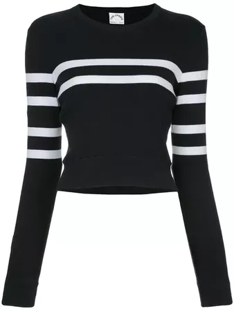 Urban Outfitters- Stripe Detail Cropped Sweatshirt