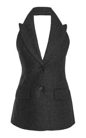 Michael Kors Collection Halter Wool-Cashmere Vest