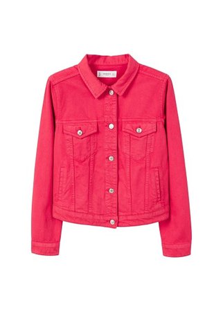 MANGO Pink denim jacket