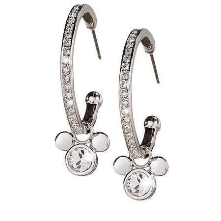 Mickey Mouse Icon Hoop Earrings by Arribas | shopDisney