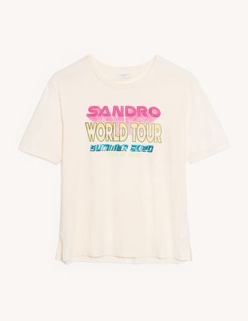 T-shirt à message SFPTS00354 Coquille - T-shirts | Sandro Paris