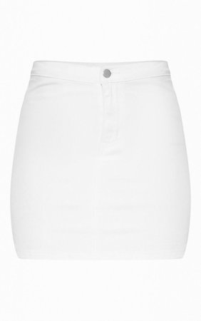White Disco Fit Denim Skirt - Skirts & Shorts - New In | PrettyLittleThing