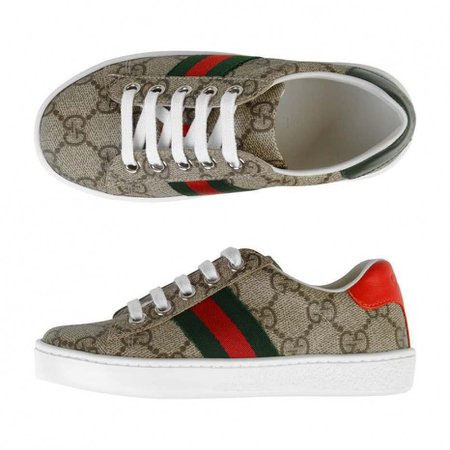 GUCCI Beige GG Supreme Low Top Trainers - Boy - Gender - Shoes