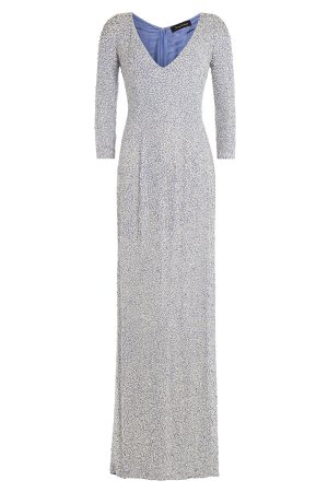 Embellished Silk Floor Length Gown Gr. UK 10