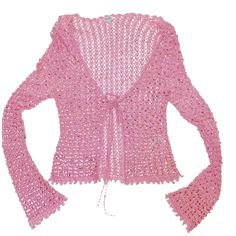 pink rose crochet lacey lace cardigan