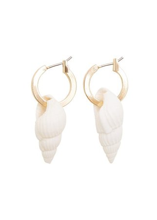 MANGO Shell earrings