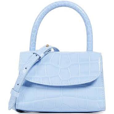 light blue tote bag